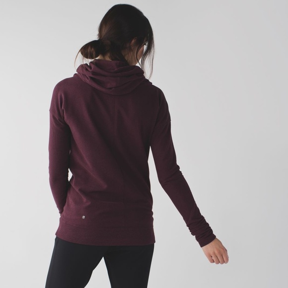 Lululemon Stress Less Hoodie | Heathered Bordeaux Drama | Size 8 - Picture 5 of 7